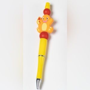 Pokémon Charmander Custom Made Silicone Beaded Pen